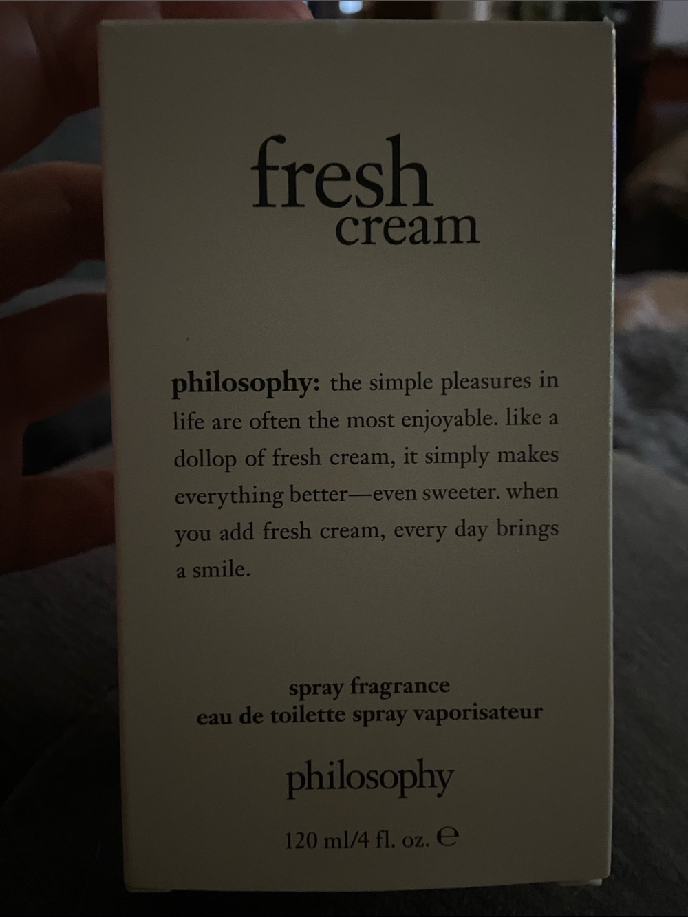 Philosophy Fresh Cream Spray Fragrance — Cream White